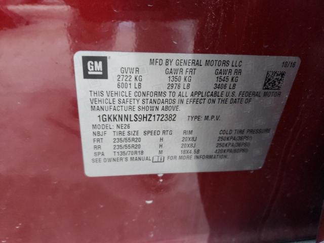 Photo 12 VIN: 1GKKNNLS9HZ172382 - GMC ACADIA 