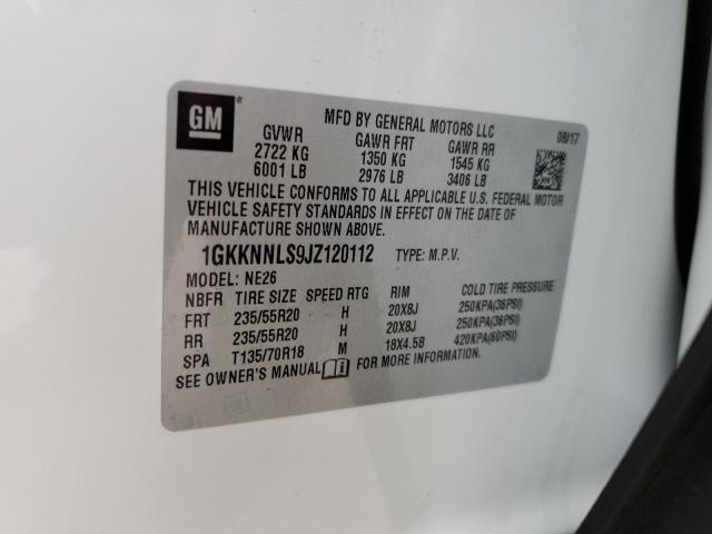 Photo 11 VIN: 1GKKNNLS9JZ120112 - GMC ACADIA 