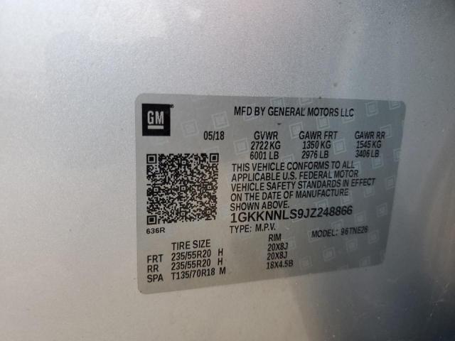 Photo 12 VIN: 1GKKNNLS9JZ248866 - GMC ACADIA SLT 