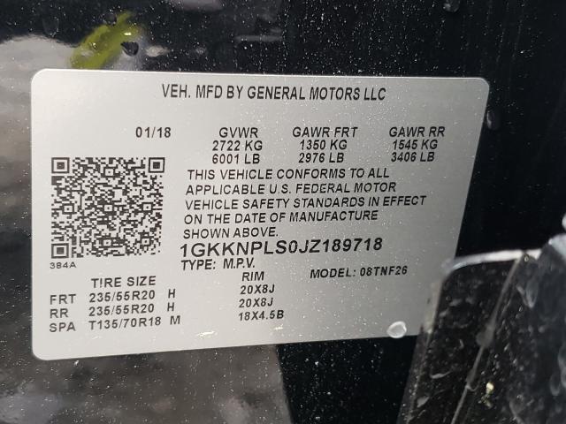 Photo 9 VIN: 1GKKNPLS0JZ189718 - GMC ACADIA DEN 