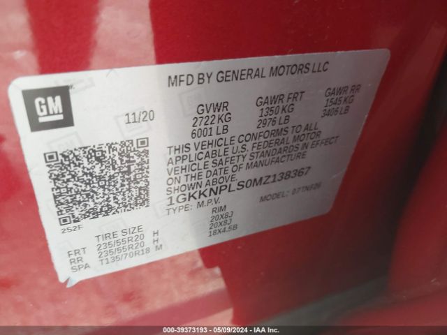 Photo 8 VIN: 1GKKNPLS0MZ138367 - GMC ACADIA 