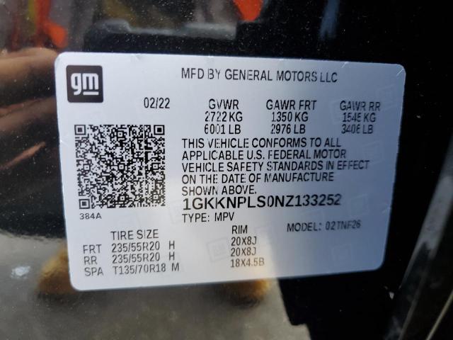 Photo 9 VIN: 1GKKNPLS0NZ133252 - GMC ACADIA DEN 