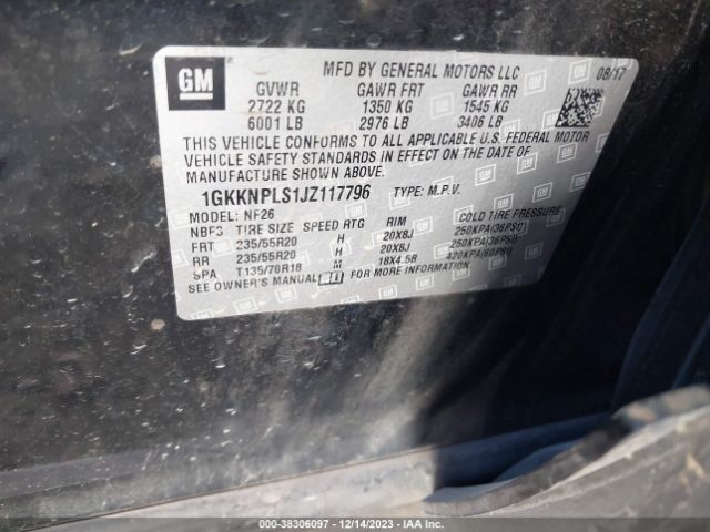 Photo 8 VIN: 1GKKNPLS1JZ117796 - GMC ACADIA 