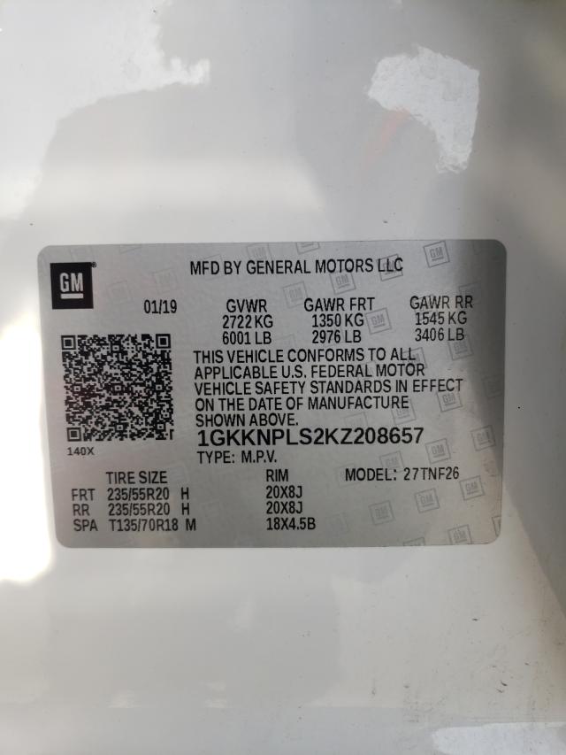 Photo 9 VIN: 1GKKNPLS2KZ208657 - GMC ACADIA DEN 