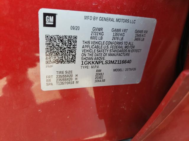 Photo 9 VIN: 1GKKNPLS3MZ116640 - GMC ACADIA DEN 