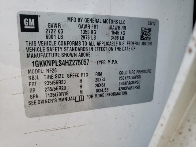 Photo 9 VIN: 1GKKNPLS4HZ275057 - GMC ACADIA DEN 