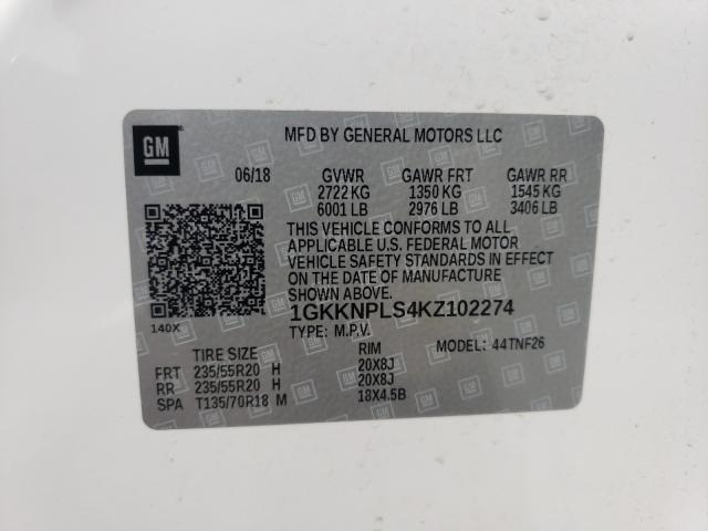 Photo 9 VIN: 1GKKNPLS4KZ102274 - GMC ACADIA DEN 