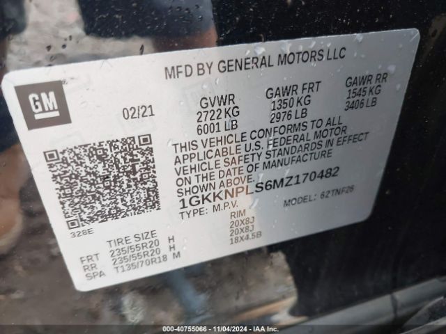 Photo 8 VIN: 1GKKNPLS6MZ170482 - GMC ACADIA 