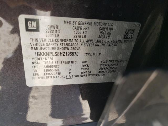 Photo 12 VIN: 1GKKNPLS8HZ196670 - GMC ACADIA DEN 