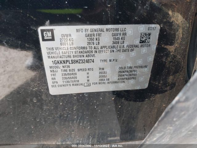 Photo 8 VIN: 1GKKNPLS8HZ324874 - GMC ACADIA 