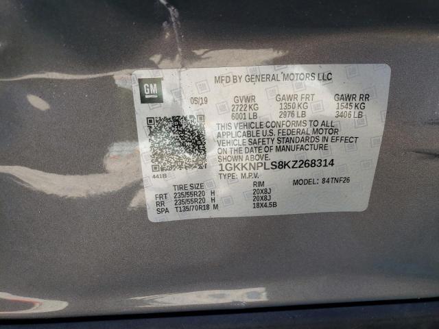 Photo 9 VIN: 1GKKNPLS8KZ268314 - GMC ACADIA 