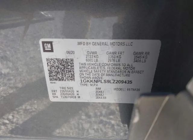 Photo 8 VIN: 1GKKNPLS9LZ209435 - GMC ACADIA 