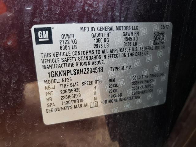 Photo 12 VIN: 1GKKNPLSXHZ294518 - GMC ACADIA DEN 