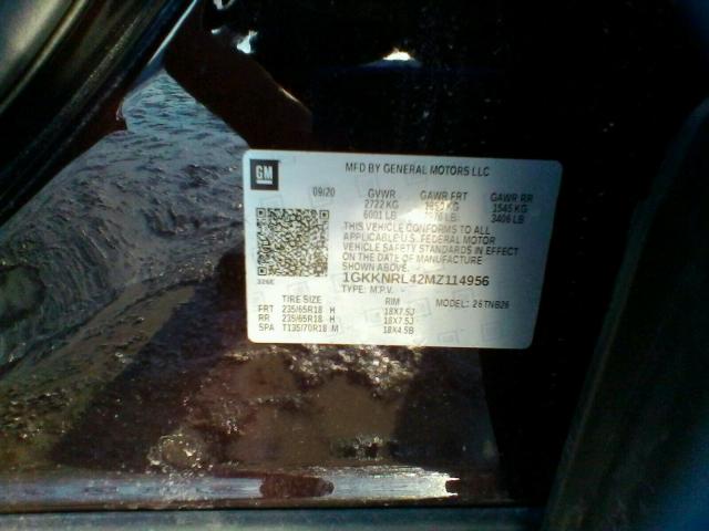 Photo 9 VIN: 1GKKNRL42MZ114956 - GMC ACADIA SLE 