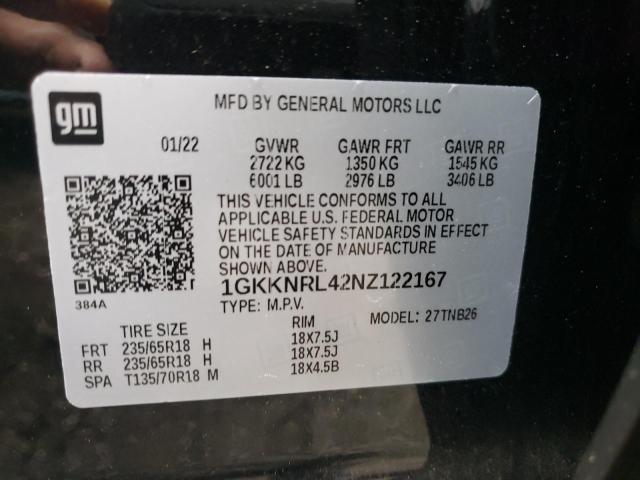 Photo 9 VIN: 1GKKNRL42NZ122167 - GMC ACADIA SLE 