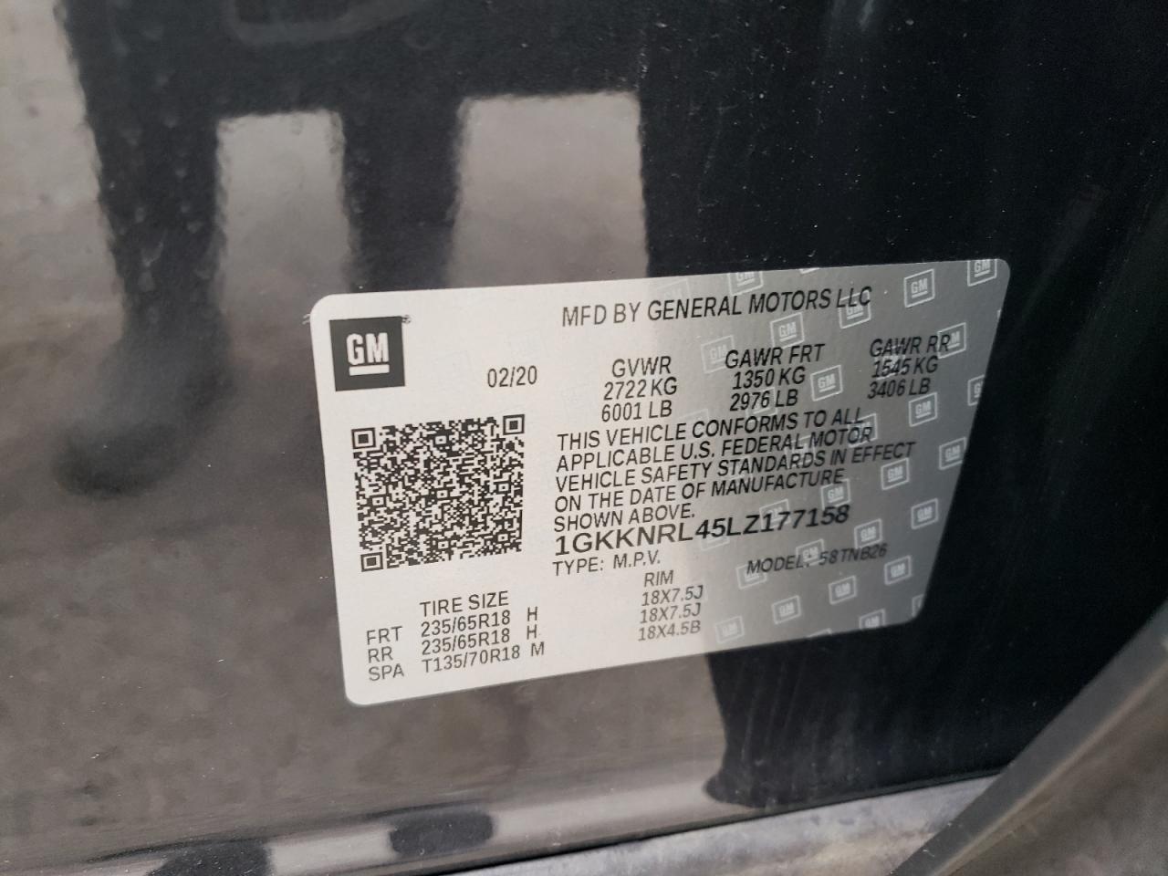 Photo 12 VIN: 1GKKNRL45LZ177158 - GMC ACADIA 