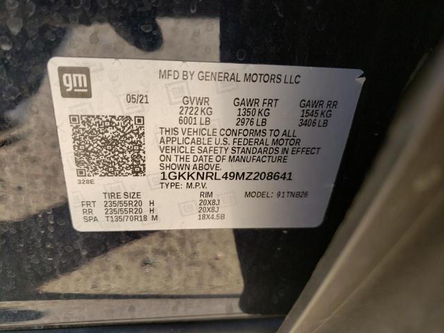 Photo 9 VIN: 1GKKNRL49MZ208641 - GMC ACADIA SLE 