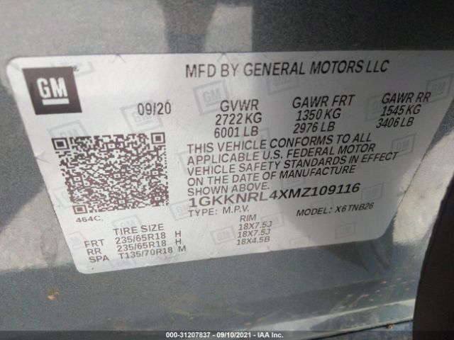 Photo 8 VIN: 1GKKNRL4XMZ109116 - GMC ACADIA 