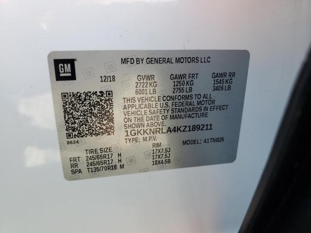 Photo 12 VIN: 1GKKNRLA4KZ189211 - GMC ACADIA 