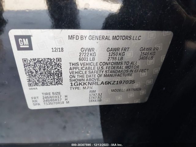 Photo 8 VIN: 1GKKNRLA6KZ197035 - GMC ACADIA 