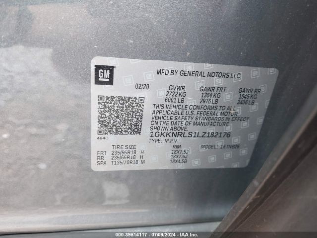 Photo 8 VIN: 1GKKNRLS1LZ182176 - GMC ACADIA 