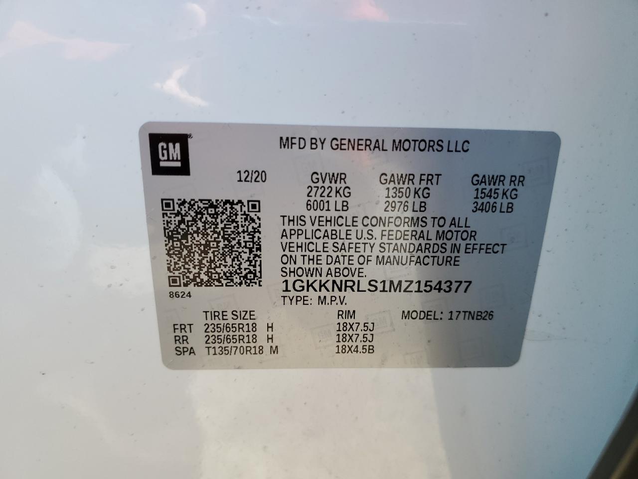 Photo 11 VIN: 1GKKNRLS1MZ154377 - GMC ACADIA 