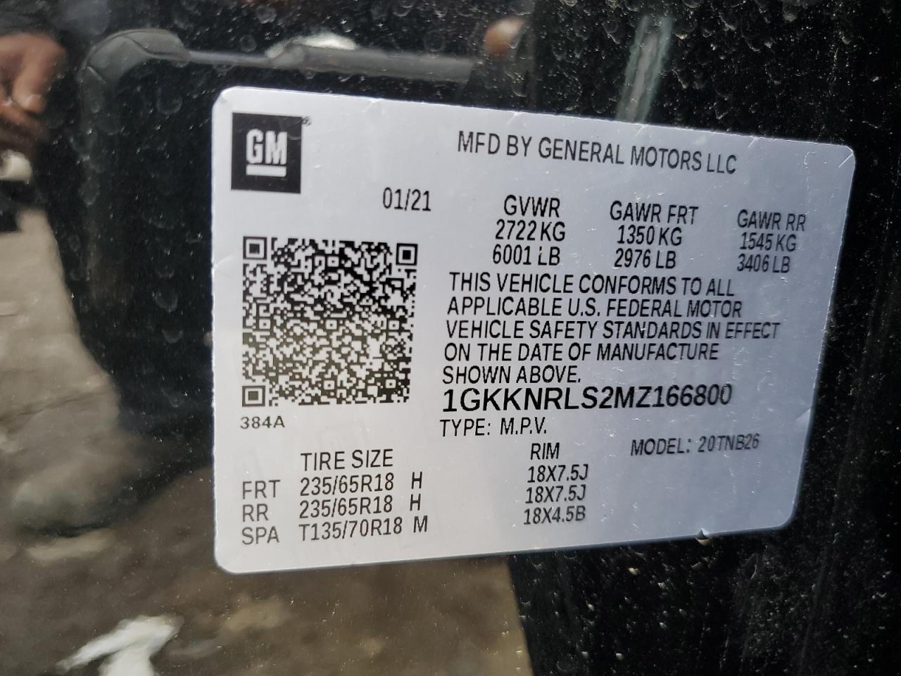 Photo 12 VIN: 1GKKNRLS2MZ166800 - GMC ACADIA 