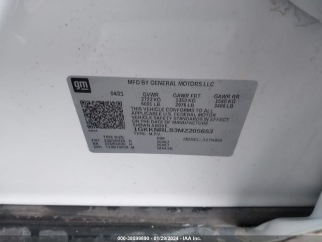 Photo 8 VIN: 1GKKNRLS3MZ205653 - GMC ACADIA 