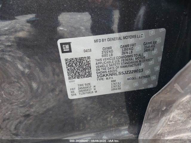 Photo 8 VIN: 1GKKNRLS5JZ229013 - GMC ACADIA 