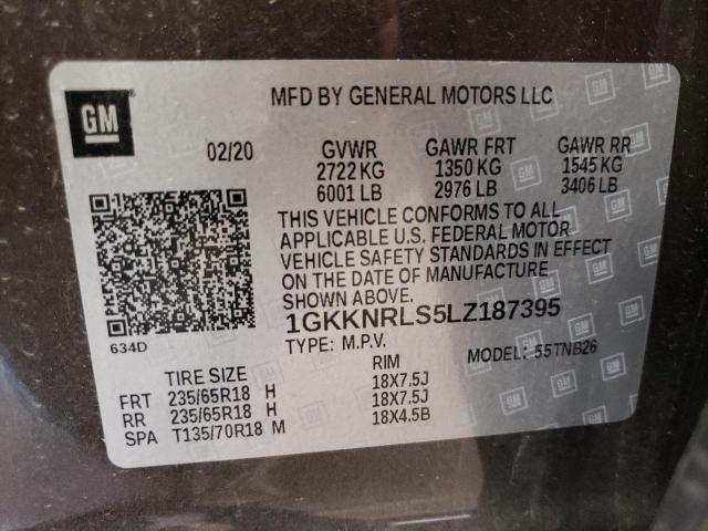 Photo 9 VIN: 1GKKNRLS5LZ187395 - GMC ACADIA SLE 