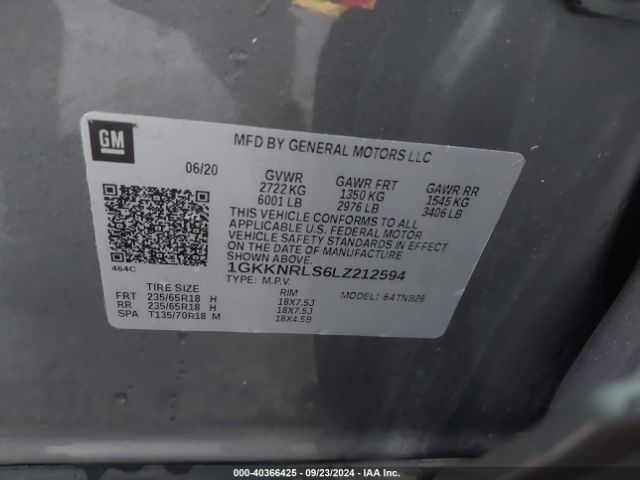 Photo 8 VIN: 1GKKNRLS6LZ212594 - GMC ACADIA 