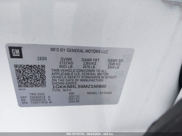 Photo 8 VIN: 1GKKNRLS6MZ150860 - GMC ACADIA 