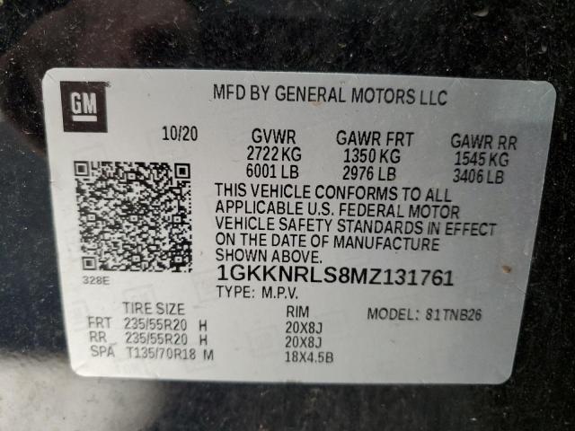 Photo 12 VIN: 1GKKNRLS8MZ131761 - GMC ACADIA SLE 