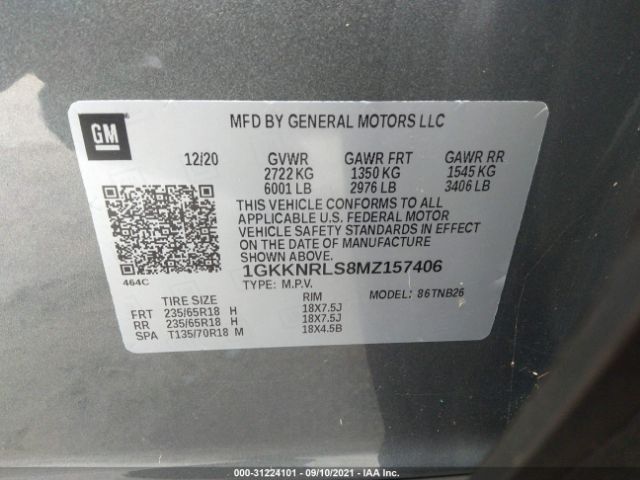 Photo 8 VIN: 1GKKNRLS8MZ157406 - GMC ACADIA 