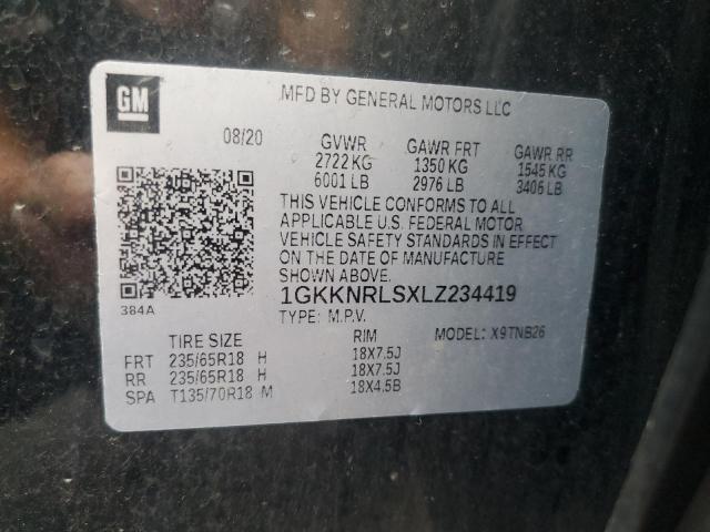 Photo 12 VIN: 1GKKNRLSXLZ234419 - GMC ACADIA SLE 