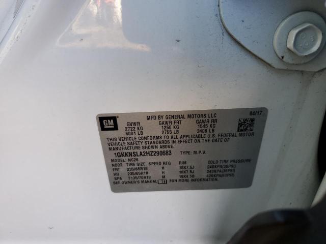 Photo 12 VIN: 1GKKNSLA2HZ290683 - GMC ACADIA 