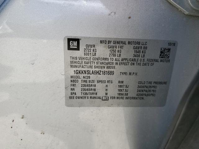 Photo 12 VIN: 1GKKNSLA6HZ181689 - GMC ACADIA SLE 