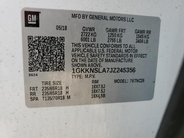 Photo 12 VIN: 1GKKNSLA7JZ245356 - GMC ACADIA 