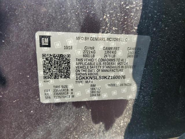 Photo 12 VIN: 1GKKNSLS0KZ160076 - GMC ACADIA SLE 