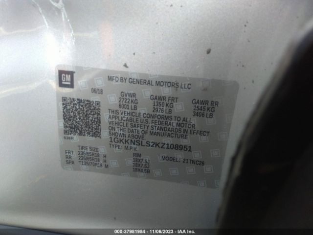 Photo 8 VIN: 1GKKNSLS2KZ108951 - GMC ACADIA 