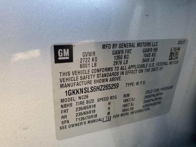 Photo 13 VIN: 1GKKNSLS6HZ265259 - GMC ACADIA SLE 