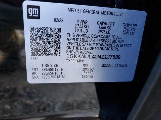 Photo 13 VIN: 1GKKNUL40NZ137589 - GMC ACADIA SLT 