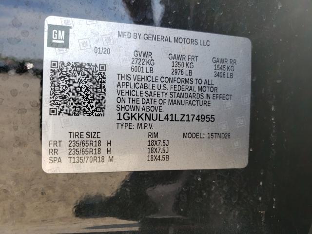 Photo 9 VIN: 1GKKNUL41LZ174955 - GMC ACADIA SLT 