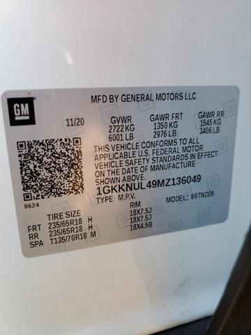 Photo 12 VIN: 1GKKNUL49MZ136049 - GMC ACADIA SLT 