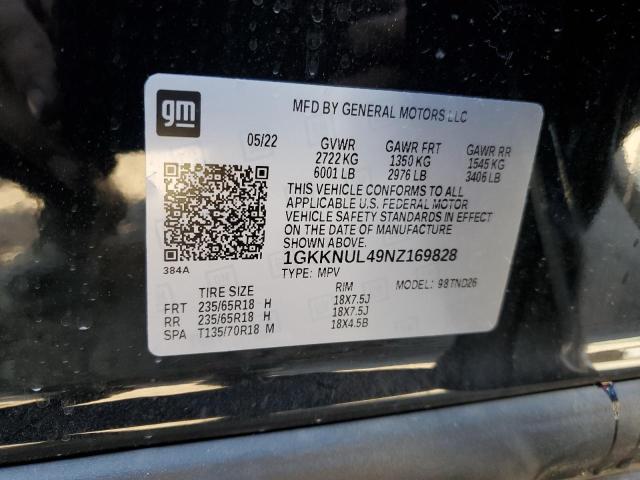 Photo 12 VIN: 1GKKNUL49NZ169828 - GMC ACADIA SLT 