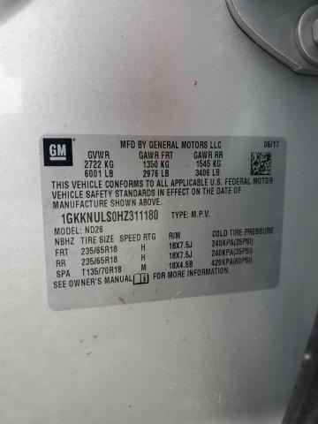 Photo 12 VIN: 1GKKNULS0HZ311180 - GMC ACADIA SLT 