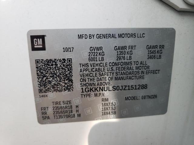 Photo 9 VIN: 1GKKNULS0JZ151288 - GMC ACADIA SLT 