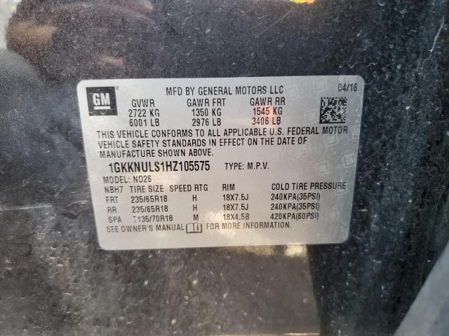 Photo 12 VIN: 1GKKNULS1HZ105575 - GMC ACADIA SLT 