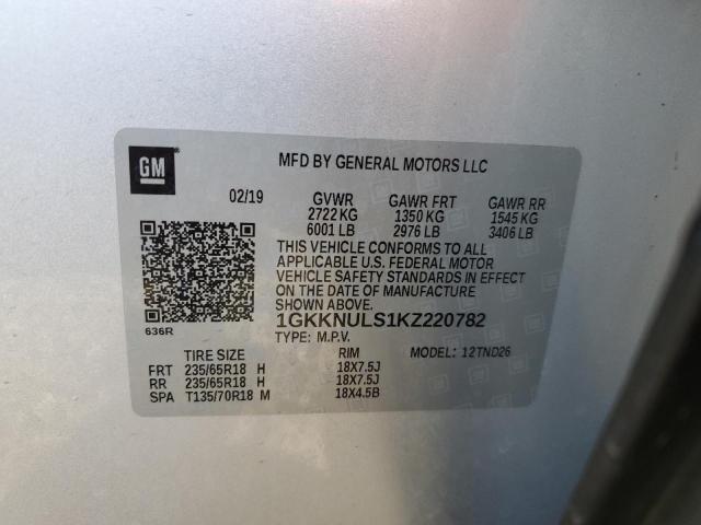 Photo 12 VIN: 1GKKNULS1KZ220782 - GMC ACADIA SLT 