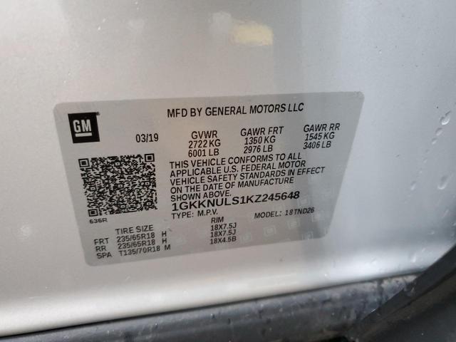 Photo 11 VIN: 1GKKNULS1KZ245648 - GMC ACADIA 